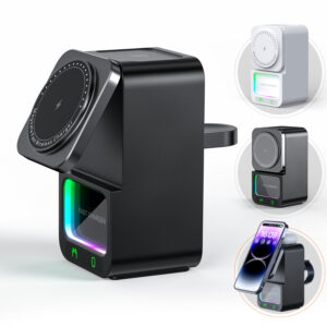 DH19 4IN1 Magnetic Wireless Charger Stand  With Speaker