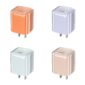Compact Ice Cube GaN charger with foldable US/EU plug in colorful finish